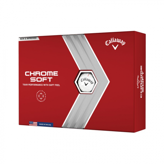 Callaway Chrome Soft Hvit - 12 golfballer i gruppen Golfhandelen / Golfballer  hos Golfhandelen Ltd (Chromesoft1)
