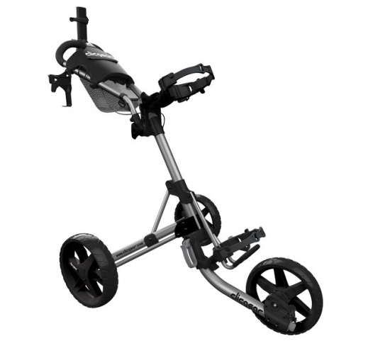 Clicgear Model 4 - Trehjuls golftralle - Svart/Slv i gruppen Golfhandelen / Golftraller / 3 hjul hos Golfhandelen Ltd (Clicgear4silver)