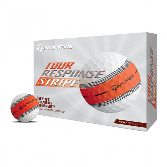 Taylormade Tour Response Stripe  Orange - 12 Golfballer i gruppen Golfhandelen / Golfballer  / Nye Golfballer hos Golfhandelen Ltd (TourResponStripeOrange)