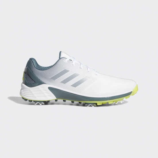 Adidas ZG21 - Hvit/Bl - Medium - Golfsko i gruppen Golfhandelen / Klr og sko / Golfsko / Adidas hos Golfhandelen Ltd (ZG21-Wht-Ye-Blue)